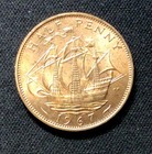 1967 British Half Penny Unc  Enn Coins
