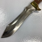 Vintage 1987 Custom Fixed Blade Knife M-1 Hand Forged Wood Brass Engraved
