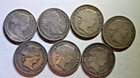 7 Each 1868 Spanish  philippines Silver 20 Centimos Coins - Isabella Ii