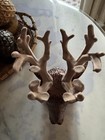 Bath   Body Works Deer Head 3 Wick  Ceramic Candle Holder Metallic Brown Glossy