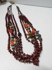Vintage 4 Strand Santo Domingo Pueblo Indian Fetish   Beads Necklace- Mint  