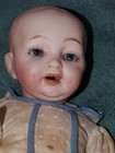 Antique 10  German Bisque Solid Dome Baby Doll Marked 3-0 
