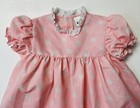 Baby Togs Toddler Girl Dress Sz 3t Pink Floral Eyelet Trim Short Sleeve Vintage