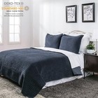  Reversible Royal Cotton Velvet Pic-stitch Bedding Quilt - Queen Quilt - 88  X 