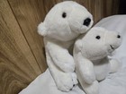 Coca-cola Polar Bear Plush Lot Of 2 11in 7in 1993 1996 Euc
