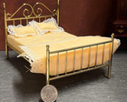 Dollhouse Miniature Brass Bed 1 12 One Inch Scale F36 Dollys Gallery