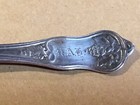 Antique 1800   s Wendell   Roberts Coin Silver Salt Spoon Grape Pattern Mono