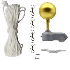 Flagpole Hardware Repair Kit -3 od Tube Topper Ball Rope Cleat Hook Pulley Truck