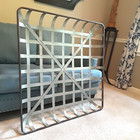 Huge Square Tobacco Basket Farmhouse Country Decor Galvanized Tin Metal 40 x40 