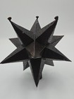 Vintage Moravian Star Pierced Metal Votive Candle Pendant Hanging Light 12   