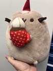 Pusheen Hot Chocolate Santa Christmas Plush Preowned Cat Stuffed Gund