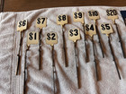 Vintage Cash Register Number Price Flags - 13 Pieces Rare