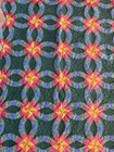 Vtg Green Wedding Ring Quilt Hand Stitched Hand Quilted Handmade Throw Blanket