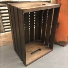 Wooden Crate Dark Walnut Color Rustic Crate