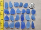 Damage Pure Beach Sea Glass Surf Tumbled Cornflower Blue Small Mosaic Craft H1