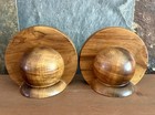 Vintage Art Deco Myrtlewood Bookends 4 5  Hand-carved Ke Molitor Oregon Pair 2