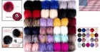 40pc Faux Fur Pom Poms Hat Fluffy Balls 20 Colors W  Loop Diy Craft Set