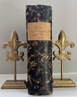 Antique 1852 Large French Book Revue Deux Mondes Literary Essays Staging Decor