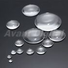 Clear Transparent Glass Cabochon Dome Flat Back Crystal Magnify Base Cover