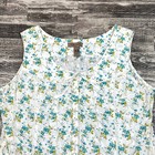 Vintage I e  Relaxed Womens Xl Embroidered Sleeveless 100  Cotton Top Lace Trim