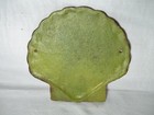 Cast Iron Golden Shell Motor Oil Wall Sign Plaque Clam Shaped Raised Letters