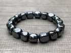 Grade A   Hematite Tumbled Bracelet 8mm  Genuine Hematite Nugget Bracelet