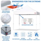 Tradesparker 10x10 Commercial Pop Up Canopy Replacement Top Windproof - White