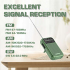 D220 Portable Pocket Digital Am fm sw Radio Receiver Mp3 Music Player W earphone