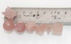 Rose Quartz Pink Sacred Geometry Reiki Set Healing Meditation Aura Love Stone