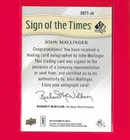 2013 Sp Authentic Sign Of Times John Mallinger Auto  Pga Golf Autograph  sott-ja