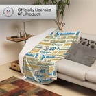 Foco Nfl Logo Retro Sherpa Fleece Plush Throw Blanket 60  X 70  Retro