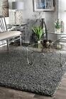 Nuloom Shaggy Contemporary Modern Soft Plush Shag Area Rug In Solid Gray