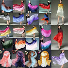 100 190cm Colorful Gradient Women Silk Scarf Shawl Belly Dance Waving Scarf Veil