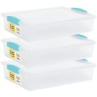  Plastic Storage Containers With Lids For Organizing  6  large - 14 X 11 X 3 