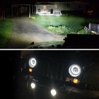 Pair 7inch Round Led Headlights For Toyota Land Cruiser Fj40 Fj60 J80 1965-1985