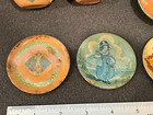 Vintage Ohio Art Tin Litho Toy Tea Set Four Plates Two Cups And One Tea Pot