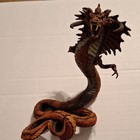 Fantasy Dragon Brown Statue Collectible Figurine Fantasy Decor Ornament