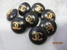 Chanel 8 Buttons  18 Mm  Black  Gold Tone  Metal    This Is For 8