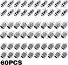 60pcs Antique Silver Cord End Caps Tibetan Alloy Flower Patterns Glue-in Tassel 