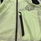 Fox Racing Windbreaker Jacket Medium Neon Green Hooded Water Resistant Mtb Bike