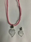 Mothers Name On Rice Xl Heart Vial Pendant Ribbon Necklace Custom Children Names
