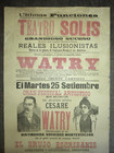 Cesare Watry  Magician Poster  Cinema Pionneer  Circa 1895  Teatro Solis