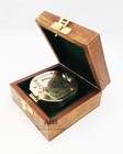 New Vintage Working Brass Brunton Compass With Wooden Box Navigational Gift
