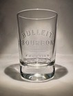 2 Original Oval Bulleit Bourbon Frontier Whiskey Glasses  Nos Embossed-weighted
