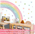 Large Rainbow Wall Stickers Inspirational Decal For Kids Nursery Bedroom Decor