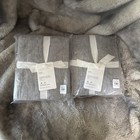 Pottery Barn Belgian Flax Linen Waffle Weave Euro Pillow Sham Gray Set Of 2 New