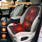 Massage Seat Cushion Heated Back Neck  Body Massager Chair Pad Home Office Car