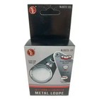 Deluxe Folding Led Jewelers Loupe 10x-18mm Glass Lens Chrome