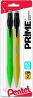 Pentel Prime Mechanical Pencil 0 7mm Assorted Barrel Colors  Pack Of 2  ax7bp2 