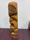 Vintage 60s Hand Carved Wood Hawaiian Tiki Statue Souvenir Mid Century Decor